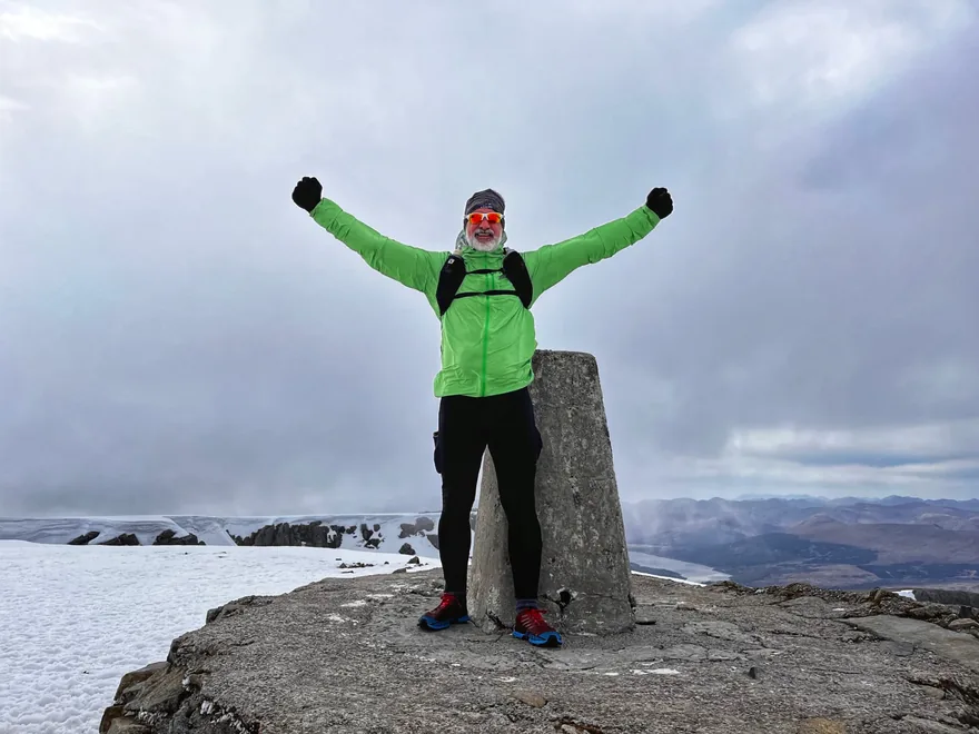 Tony on the summit of Ben Nevis